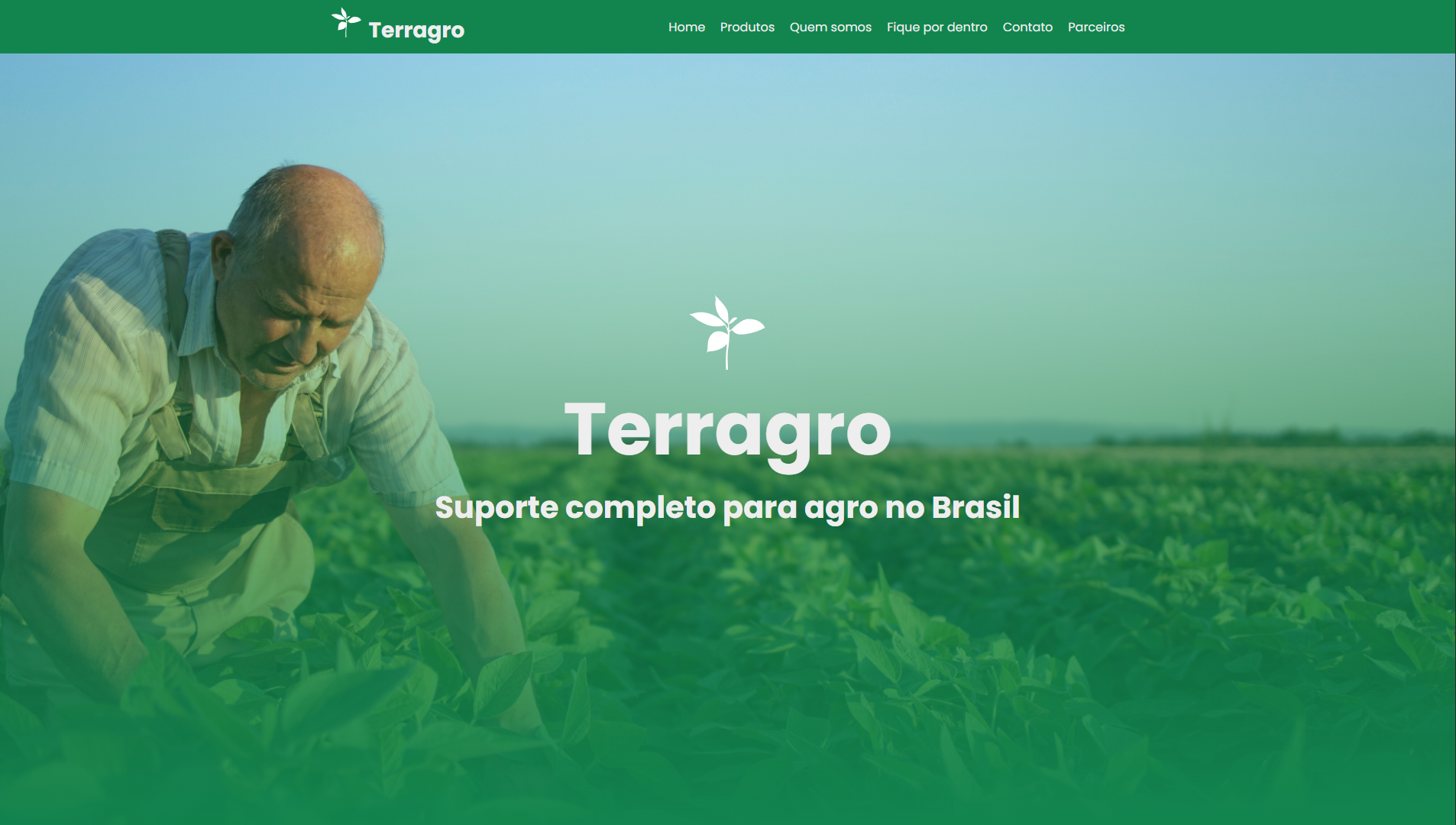 Página inicial do projeto Terragro
